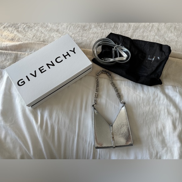 Givenchy Micro Cut-Out Bag in Silver with box like new - Picture 8 of 8